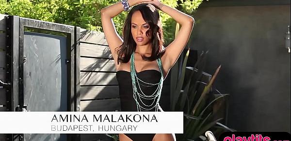  Beautiful ebony chick from Hungary sensual striptease